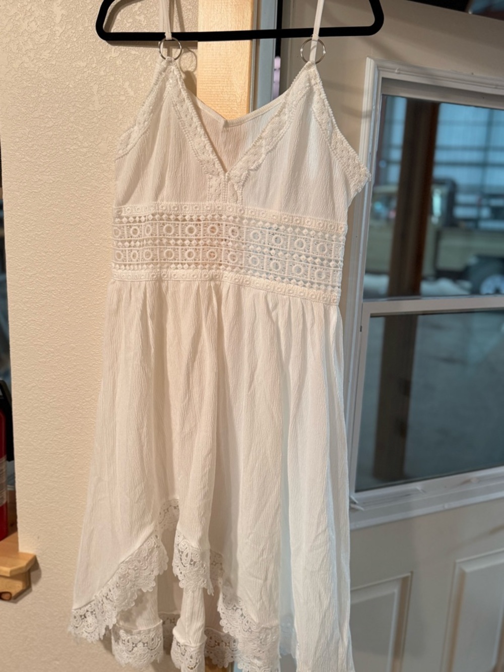 White Crochet-Detail Sundress - Picture 2 of 9